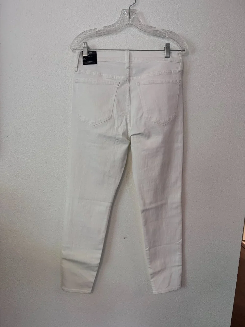 J.Crew NWT High Rise Straight Leg Jeans Off-White / Cream - Size 28